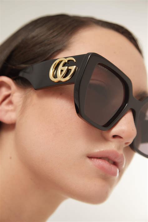 gucci white lines black sunglasses|gucci sunglasses black friday.